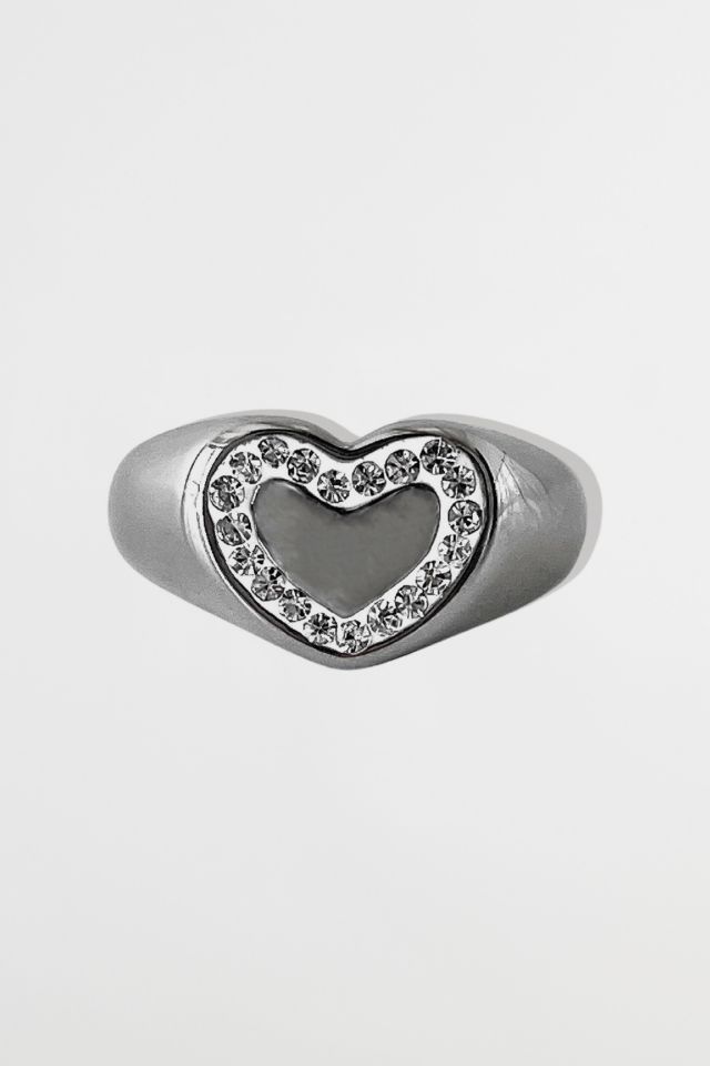 Five Fourty Nine LOML Heart Signet Ring #2