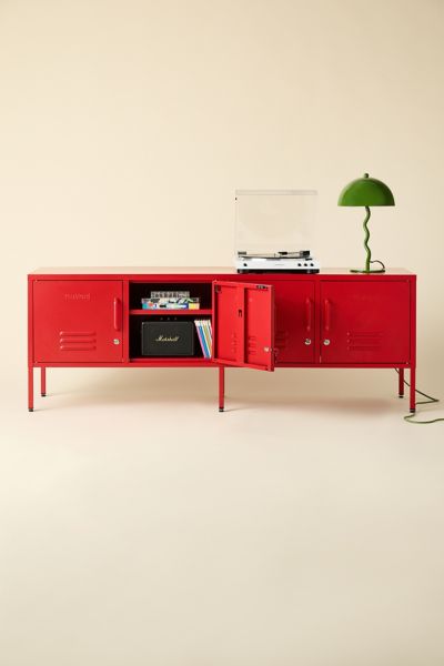 URBAN OUTFITTERS THE STANDARD LOCKER MEDIA CONSOLE IN POPPY AT URBAN OUTFITTERS 