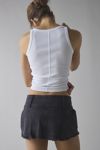 Kimchi Blue Cameron Low-Rise Pleated Denim Micro Skort
