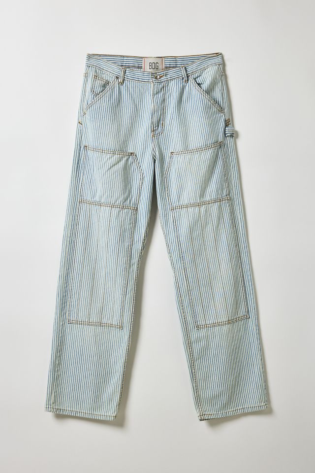 BDG Hickory Stripe Baggy Skate Fit Double Knee Utility Jean