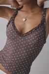 Out From Under Cammy Ruffle Trim Mesh Tank Top