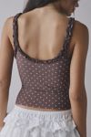 Out From Under Cammy Ruffle Trim Mesh Tank Top