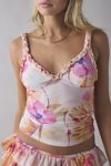 Out From Under Cammy Ruffle Trim Mesh Tank Top