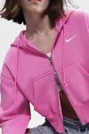 Nike Sportswear Phoenix Fleece Cropped Full-Zip Hoodie Sweatshirt