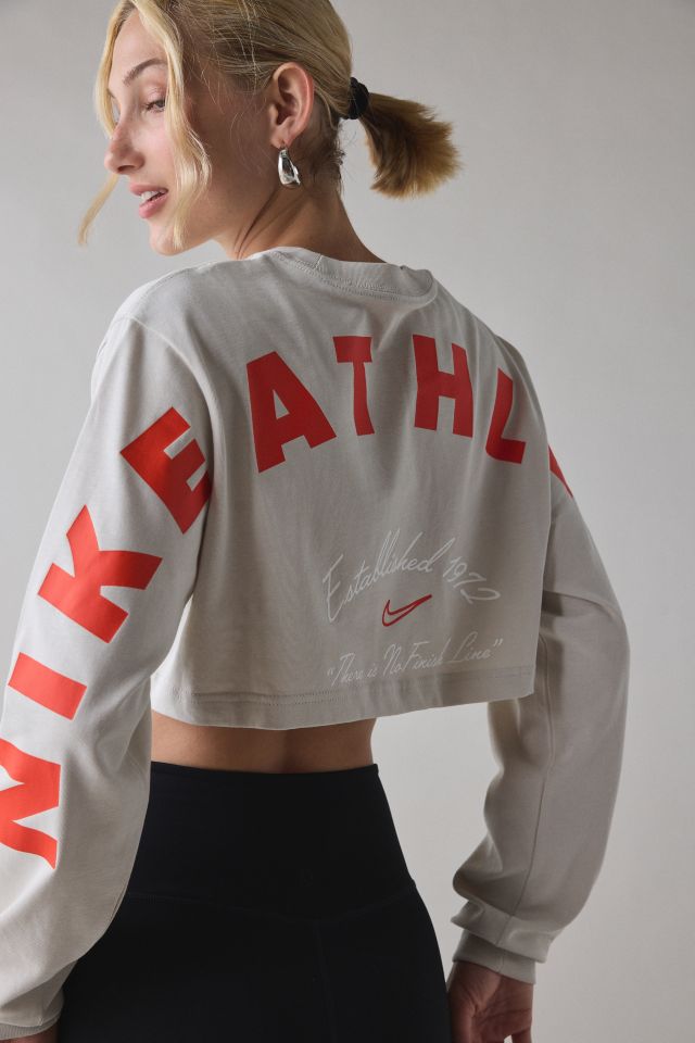 Nike Sportswear Graphic Oversized Long Sleeve Cropped Tee #3