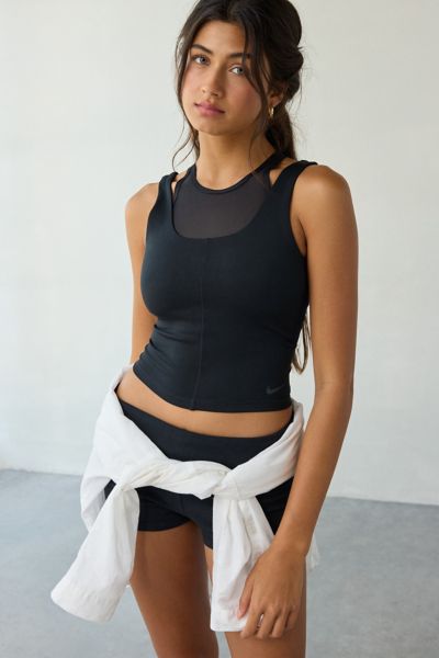 Nike One Fitted Dri-FIT Cropped Layered Tank Top