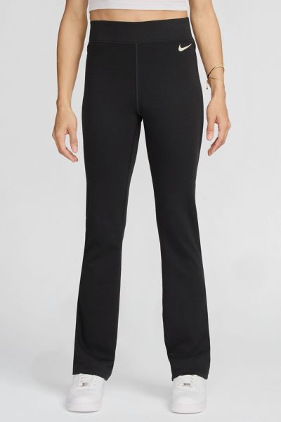 Nike Sportswear Classic High-rise Flare Legging Pant In Black/(sail), Women's At Urban Outfitters