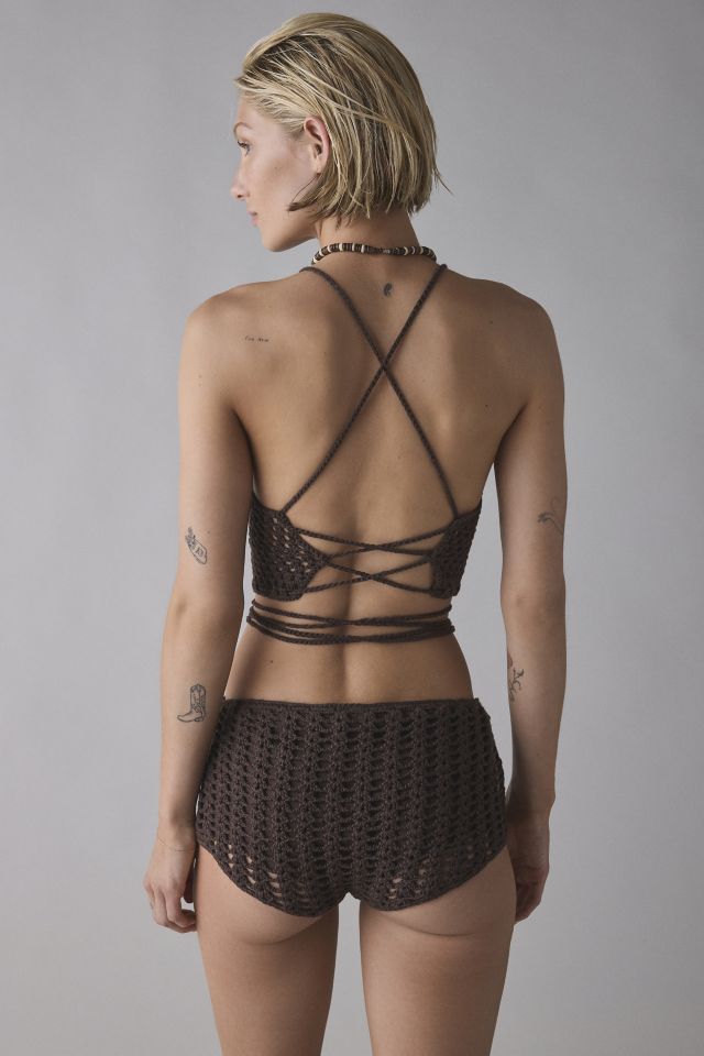 Out From Under Delilah Crochet Low-Rise Hot Pant