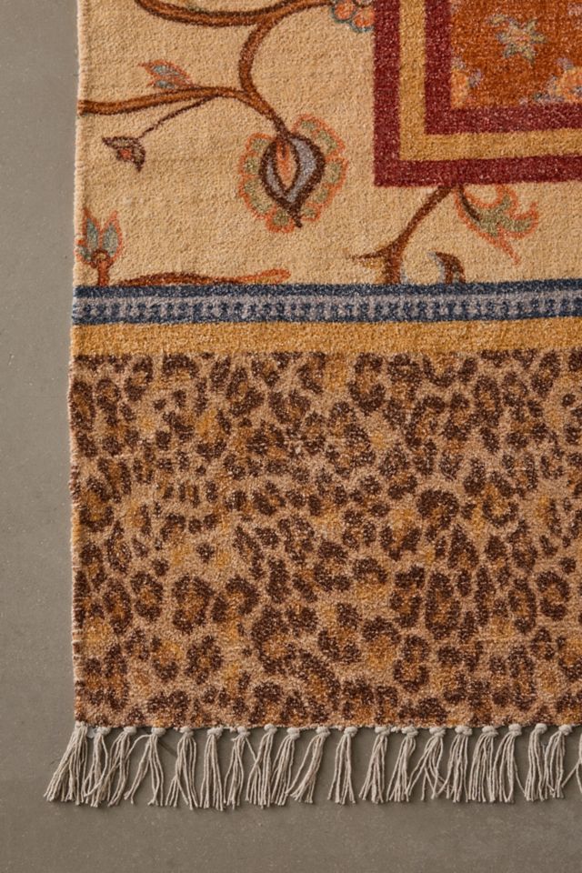 Minerva Floral Digital Printed Chenille Rug