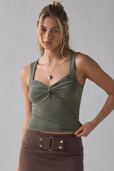 UO Suri Twist-Front Cropped Tank Top Product Page