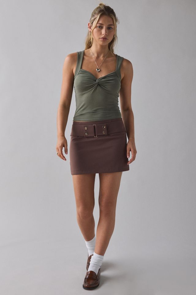 UO Suri Twist-Front Cropped Tank Top #1