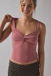 UO Suri Twist-Front Cropped Tank Top