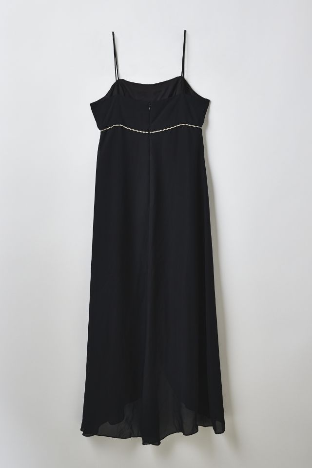 Vintage Rhinestone Embellished Empire Waist Prom Dress #1