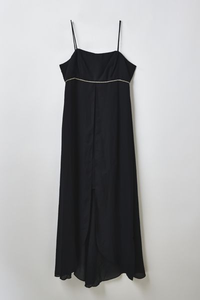Vintage Rhinestone Embellished Empire Waist Prom Dress