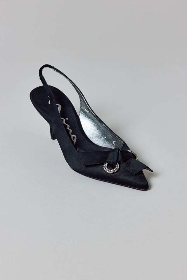 Vintage Sling Back Kitten Heel Size 6 Prom Shoe #2