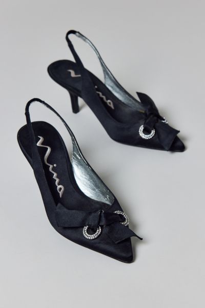 Vintage Sling Back Kitten Heel Size 6 Prom Shoe