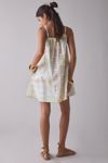 BDG Eva Tie-Front Ruched Strap Trapeze Mini Dress