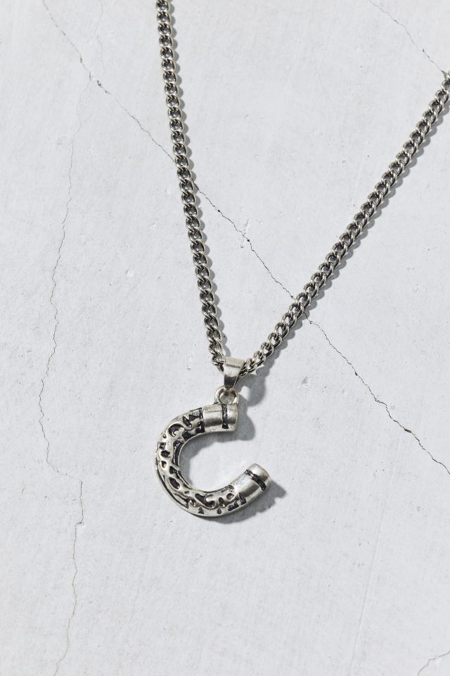 Horseshoe Pendant Stainless Steel Necklace #1