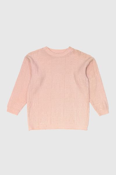 Vintage 1990’s Pink Hearts Hand Knit Crewneck Sweater