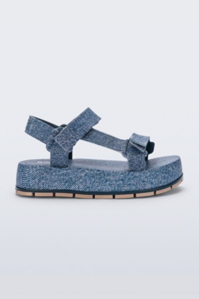 MELISSA DENIM PLATFORM STRAPPY SANDAL IN JEANS BLUE, WOMEN'S AT URBAN OUTFITTERS 