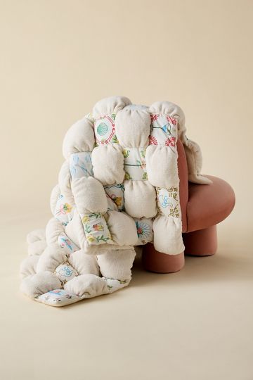 Printed Marshmallow Cloud Fleece Throw Blanket