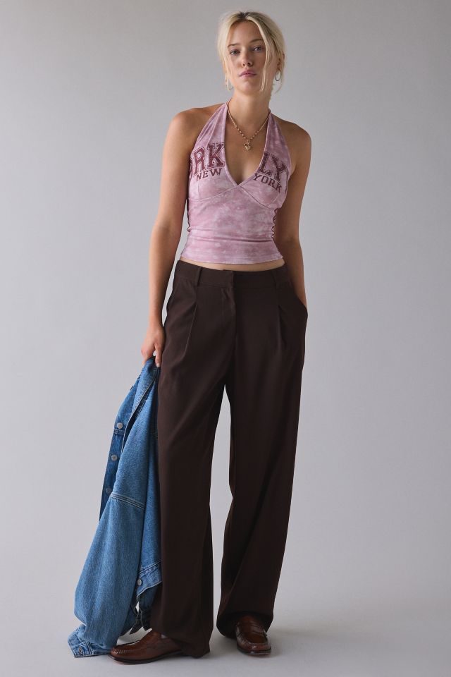 Brooklyn NYC Graphic Washed Knit Halter Top #2
