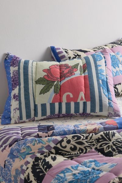 Urban Outfitters Audrey Patched Quilted Sham Set In Blue At
