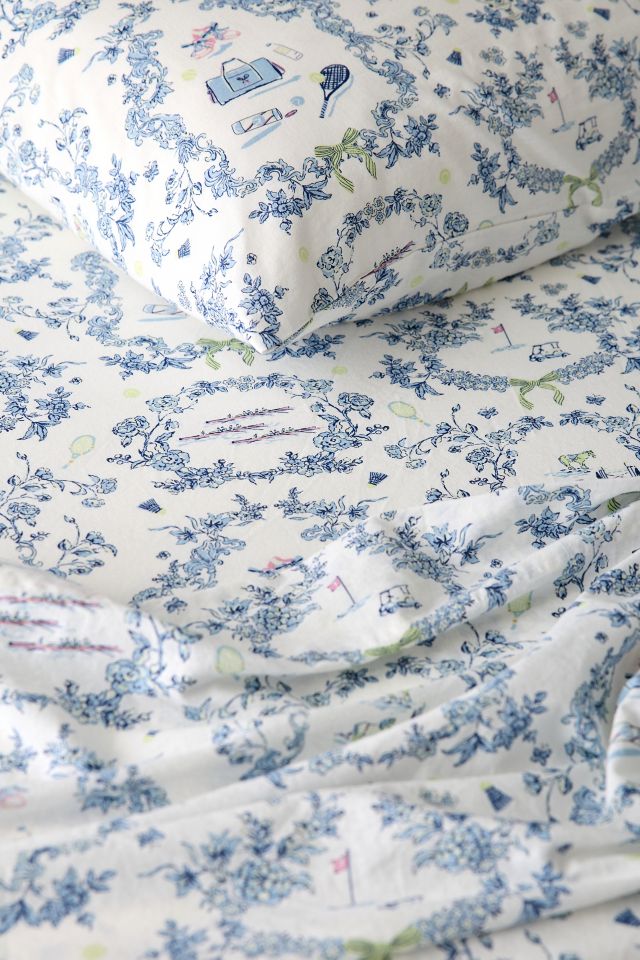 Preppy Toile Patterned Core Sheet Set