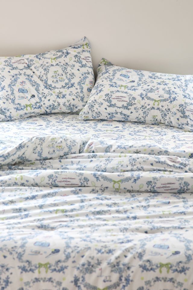Preppy Toile Patterned Core Sheet Set
