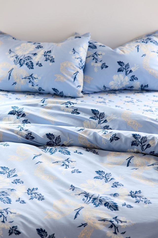 Juliette Floral Bow Toile Duvet Cover Set #1