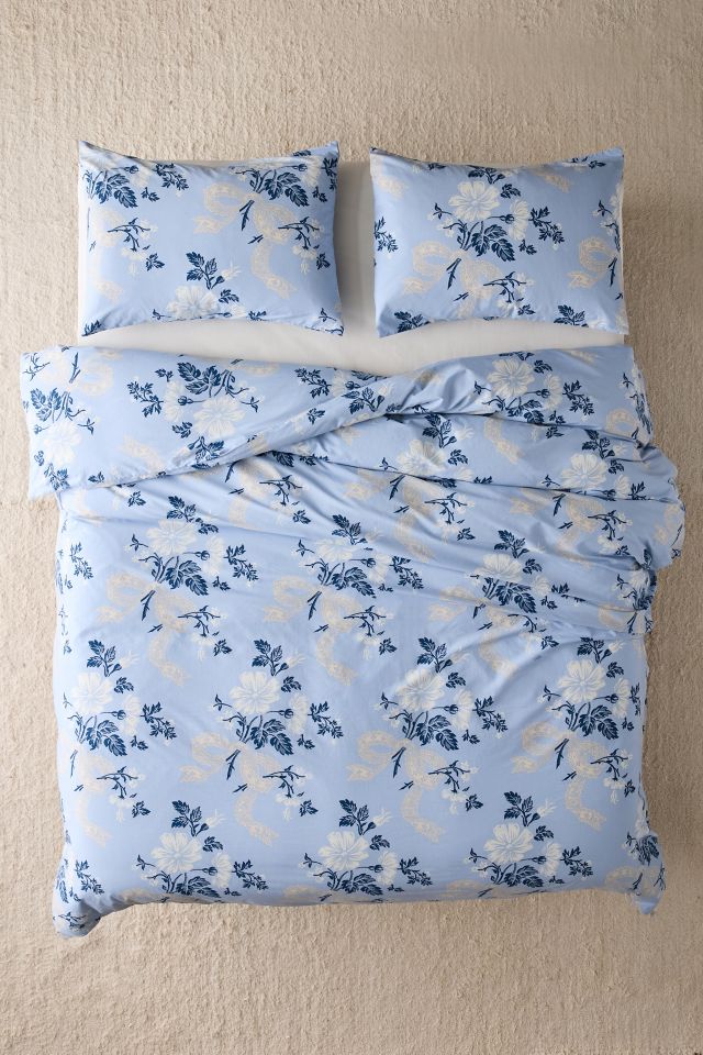 Juliette Floral Bow Toile Duvet Cover Set #2