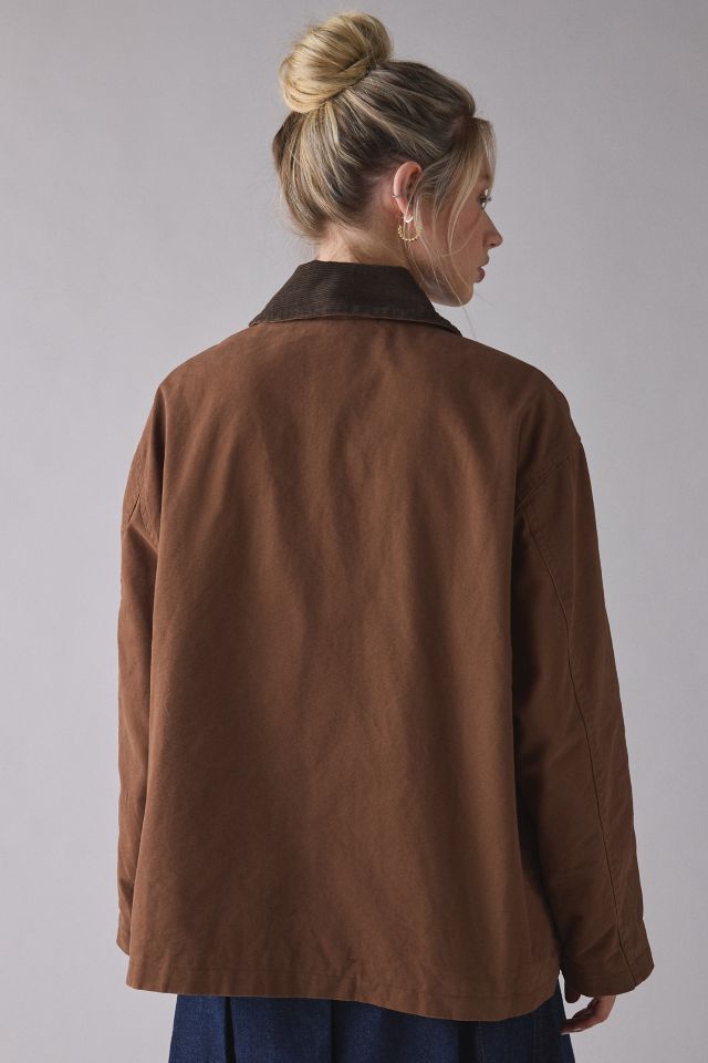 BDG Nina Flannel Lined Cotton Canvas Barn Jacket #1