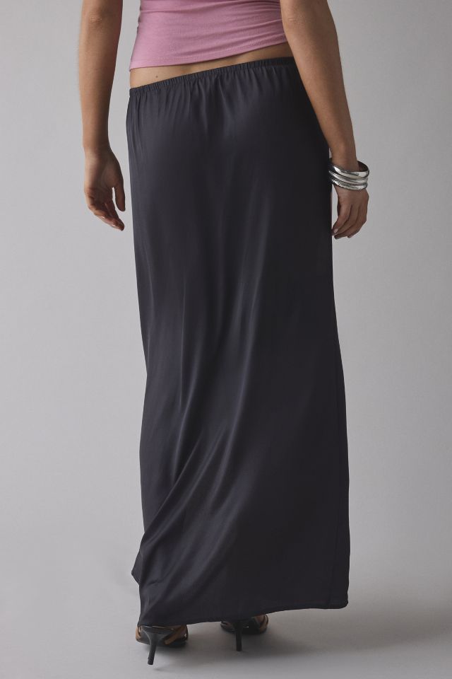 Kimchi Blue Evie Bold Floral Satin Slip Maxi Skirt #1