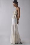 Kimchi Blue Gianna Yoked Semi-Sheer Lace Pleated Maxi Skirt