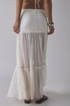 Kimchi Blue Gianna Yoked Semi-Sheer Lace Pleated Maxi Skirt