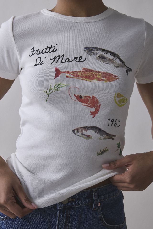 Frutti Di Mare Seafood Graphic Baby Tee #1