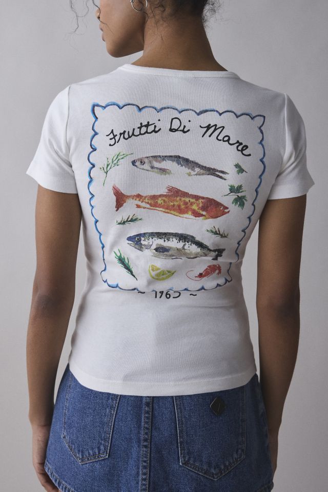 Frutti Di Mare Seafood Graphic Baby Tee #3