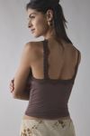 Out From Under Lace Trim Soft Touch Cropped Cami