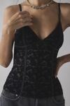 Out From Under Je T'aime Semi-Sheer Flocked Mesh Cropped Cami
