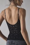 Out From Under Je T'aime Semi-Sheer Flocked Mesh Cropped Cami