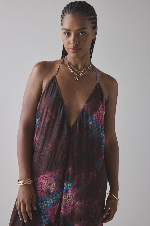 Out From Under Seas The Day Backless Halter Gauze Jumpsuit #1