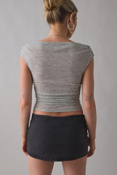 Silence + Noise Piper Denim Micro Skort