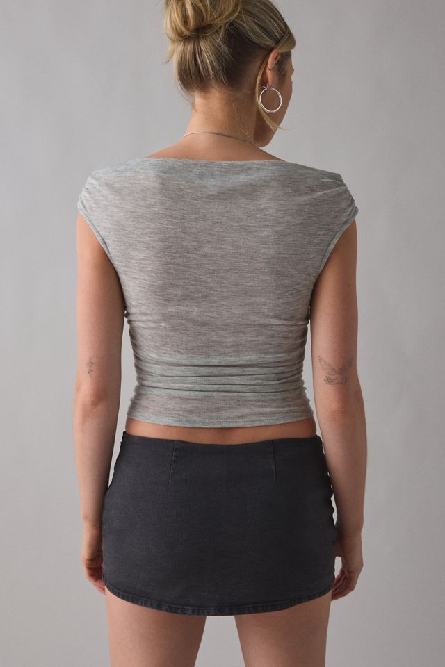 Silence + Noise Piper Denim Micro Skort #3