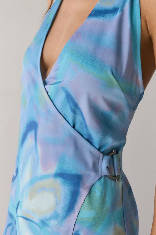 Kimchi Blue Raya Plunging Halter Wrap Mini Dress #4