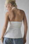 UO Sari Seamed Linen-Blend Halter Vest Top