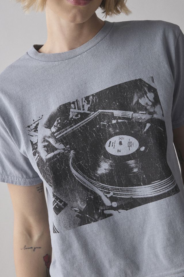 T-shirt ajusté graphique Pop Art disque vinyle #1