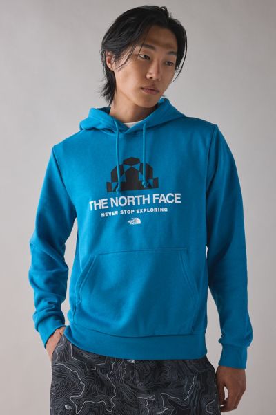 The North Face Evolution Graphic Hoodie Sweatshirt In Dusk Blue, Men's At Urban Outfitters
