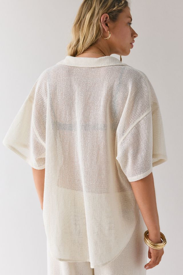 Out From Under Boardwalk Semi-Sheer Knit Flyaway Beach Top
