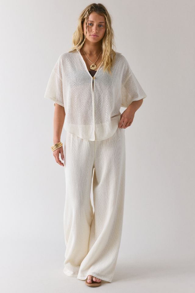 Out From Under Boardwalk Semi-Sheer Knit Flyaway Beach Top