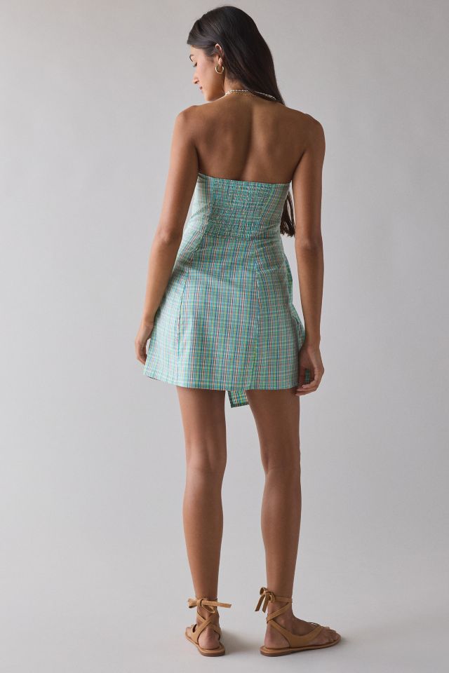 BDG Paige Strapless Wrap Mini Dress #3